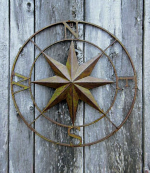 Perfect wall decor, inside or out. Made of metal, it can be painted to suit  your decor. Measures 26½ inches in diameter.